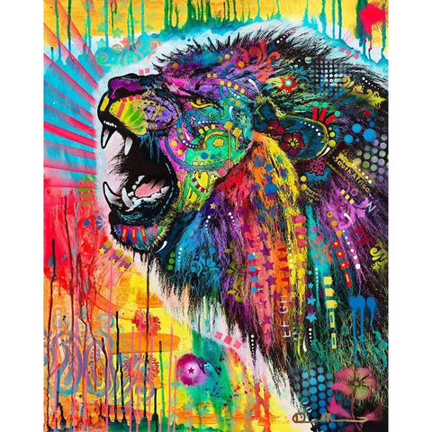 South African Lion White Modern Wood Framed Art Print by Dean Russo Collection