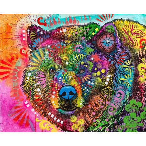 Hunky Bear 2 Gold Ornate Wood Framed Art Print with Double Matting by Dean Russo Collection