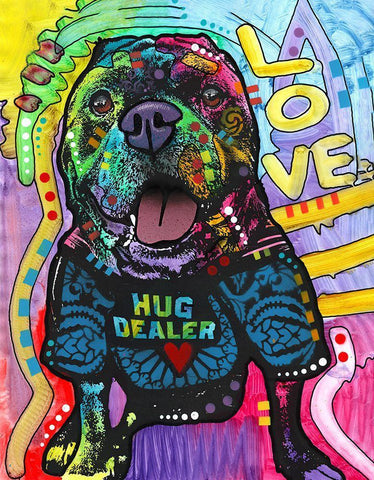 Hug Dealer White Modern Wood Framed Art Print with Double Matting by Dean Russo Collection