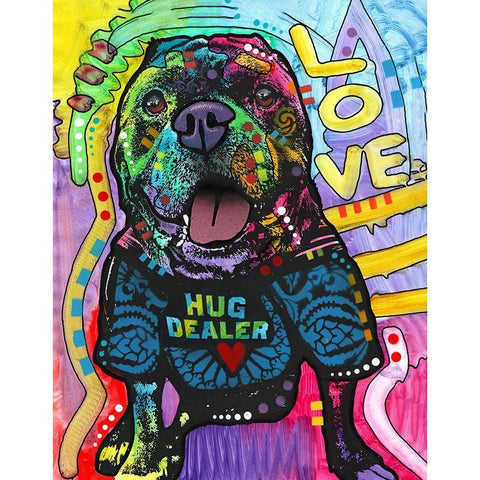 Hug Dealer Black Modern Wood Framed Art Print by Dean Russo Collection