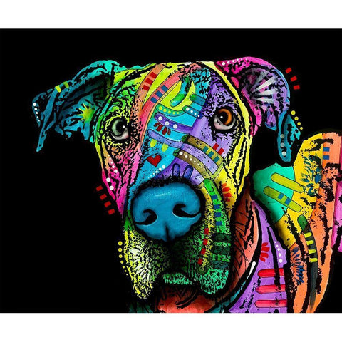 Indelible Dane Black Modern Wood Framed Art Print with Double Matting by Dean Russo Collection