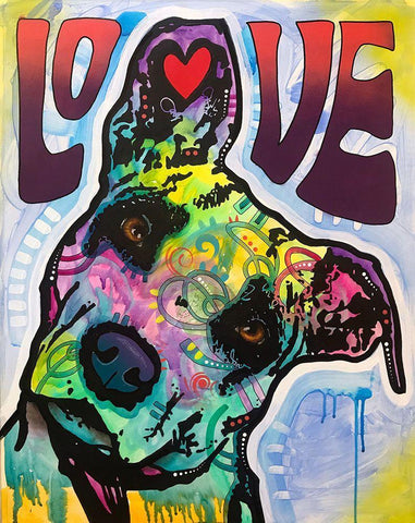 Love and Trust White Modern Wood Framed Art Print with Double Matting by Dean Russo Collection