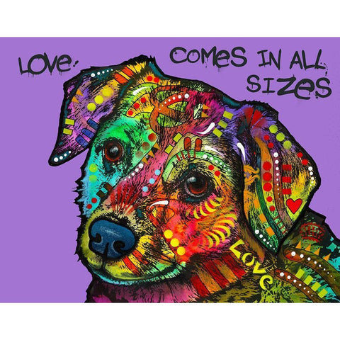 Love In All Sizes White Modern Wood Framed Art Print by Dean Russo Collection