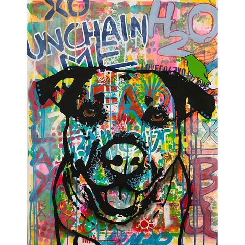 Unchained Black Modern Wood Framed Art Print with Double Matting by Dean Russo Collection