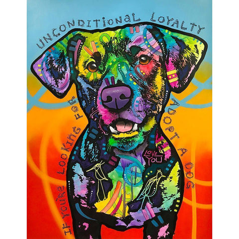 Unconditional Loyalty Black Modern Wood Framed Art Print with Double Matting by Dean Russo Collection