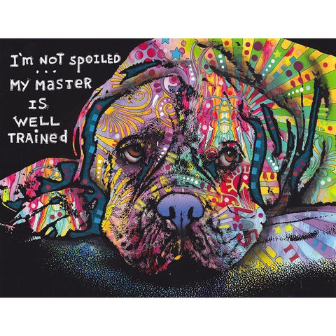 Not Spoiled Black Modern Wood Framed Art Print with Double Matting by Dean Russo Collection