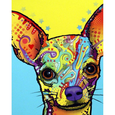 Chihuahua I Gold Ornate Wood Framed Art Print with Double Matting by Dean Russo Collection