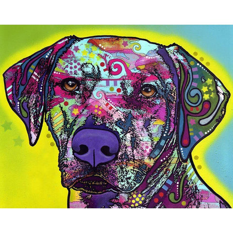 Rhodesian Ridgeback White Modern Wood Framed Art Print by Dean Russo Collection