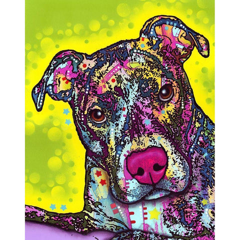 Brindle Black Modern Wood Framed Art Print with Double Matting by Dean Russo Collection