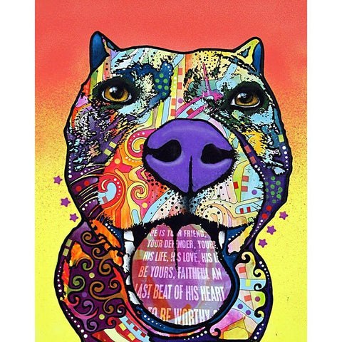 Bark Donâ€™t Bite Black Modern Wood Framed Art Print with Double Matting by Dean Russo Collection