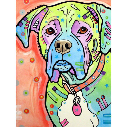 The Boxer Black Modern Wood Framed Art Print with Double Matting by Dean Russo Collection