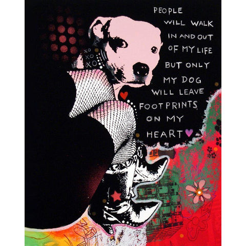 Girls Best Friend Black Modern Wood Framed Art Print with Double Matting by Dean Russo Collection