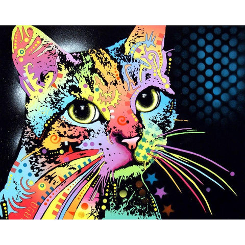 Catillac New Black Modern Wood Framed Art Print with Double Matting by Dean Russo Collection