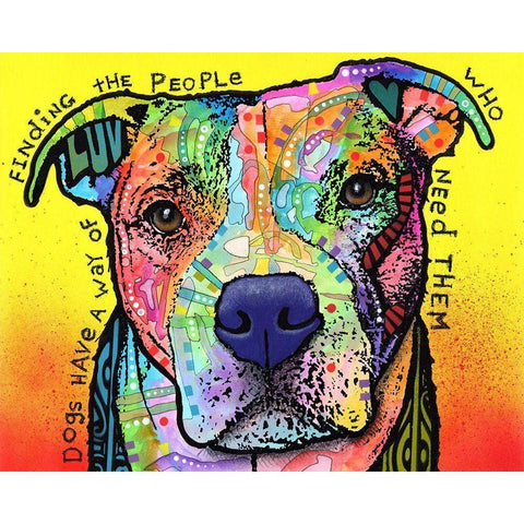 Dogs Have A Way Black Modern Wood Framed Art Print with Double Matting by Dean Russo Collection