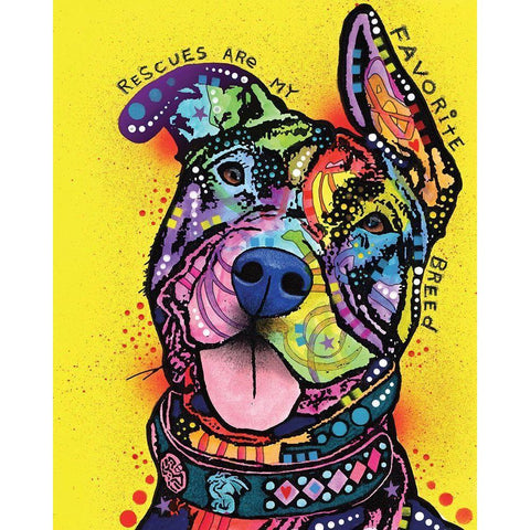 My Favorite Breed Black Modern Wood Framed Art Print with Double Matting by Dean Russo Collection