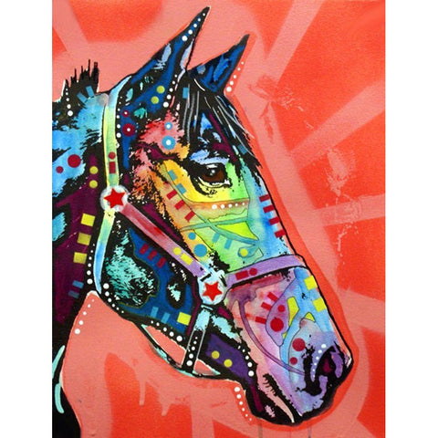 WC Horse 3 Black Modern Wood Framed Art Print with Double Matting by Dean Russo Collection