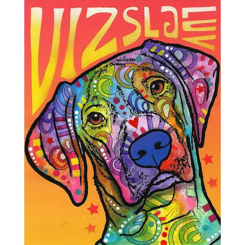 Vizsla Luv Gold Ornate Wood Framed Art Print with Double Matting by Dean Russo Collection