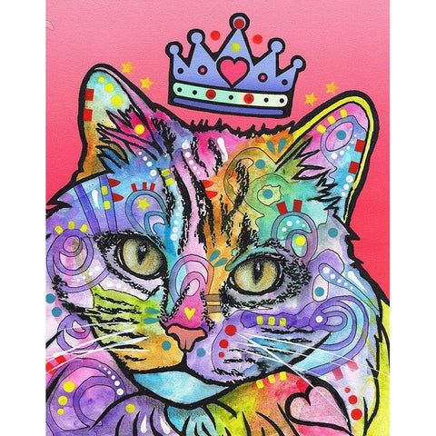 Love Cat 5 Gold Ornate Wood Framed Art Print with Double Matting by Dean Russo Collection