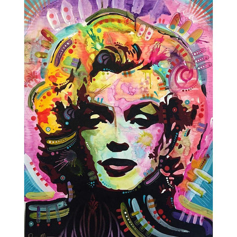 Marilyn 1 Black Modern Wood Framed Art Print with Double Matting by Dean Russo Collection