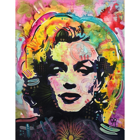 Marilyn 2 Black Modern Wood Framed Art Print with Double Matting by Dean Russo Collection