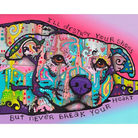 Never Break Your Heart White Modern Wood Framed Art Print by Dean Russo Collection