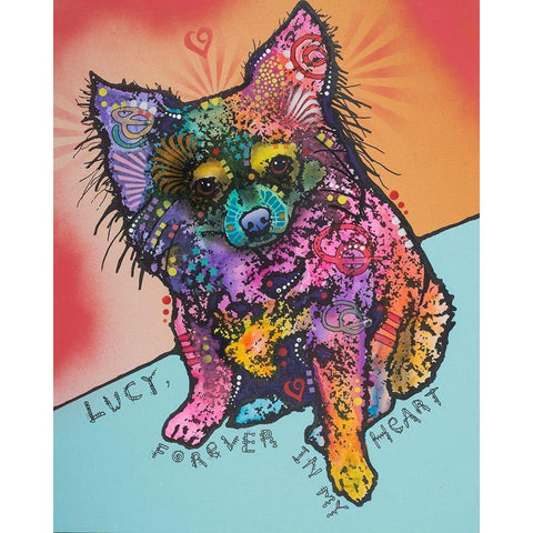 Lucy B Black Modern Wood Framed Art Print with Double Matting by Dean Russo Collection