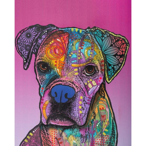 Gertie Custom-1 Black Modern Wood Framed Art Print with Double Matting by Dean Russo Collection