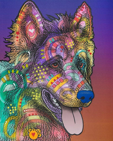 Keefer White Modern Wood Framed Art Print with Double Matting by Dean Russo Collection