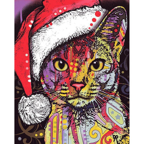 Abyssinian Christmas Edition White Modern Wood Framed Art Print by Dean Russo Collection