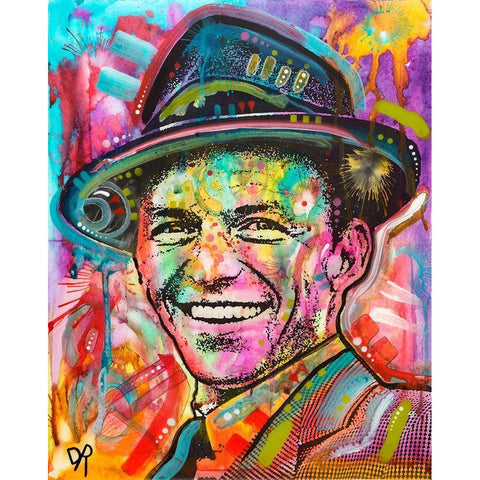 Frank Sinatra I White Modern Wood Framed Art Print by Dean Russo Collection