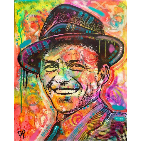 Frank Sinatra II Gold Ornate Wood Framed Art Print with Double Matting by Dean Russo Collection