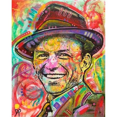 Frank Sinatra III Black Modern Wood Framed Art Print with Double Matting by Dean Russo Collection