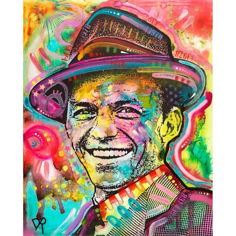 Frank Sinatra IV White Modern Wood Framed Art Print by Dean Russo Collection