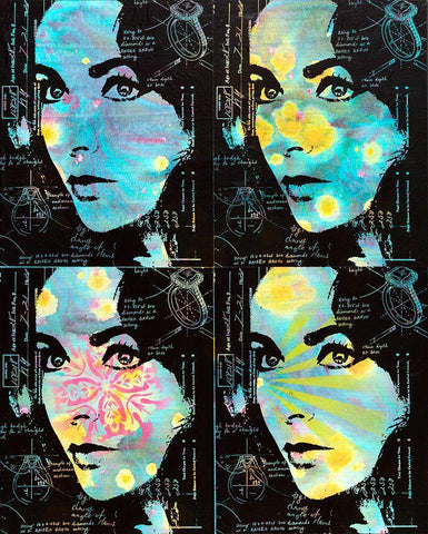 Elizabeths Ring Black Ornate Wood Framed Art Print with Double Matting by Dean Russo Collection