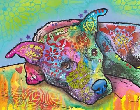 Riley Black Ornate Wood Framed Art Print with Double Matting by Dean Russo Collection