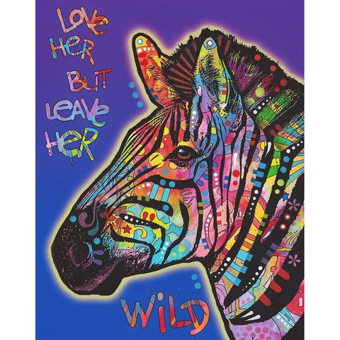 Leave Her Wild Gold Ornate Wood Framed Art Print with Double Matting by Dean Russo Collection