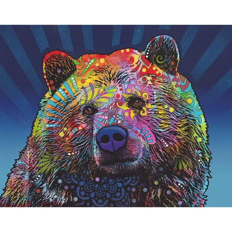 Grizz Gold Ornate Wood Framed Art Print with Double Matting by Dean Russo Collection