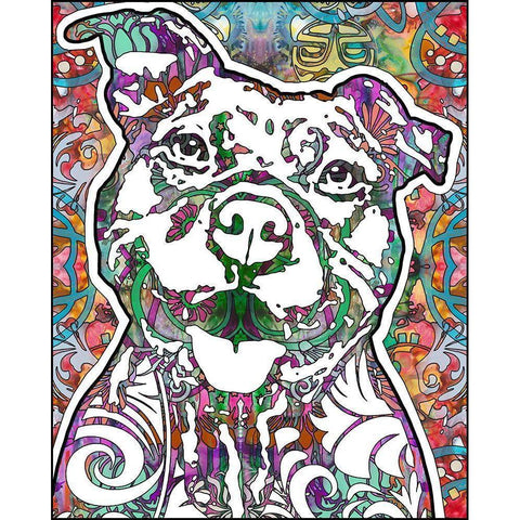 Happy Pit Black Modern Wood Framed Art Print with Double Matting by Dean Russo Collection