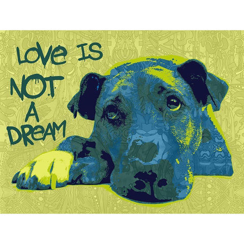 Love Is Not A Dream White Modern Wood Framed Art Print by Dean Russo Collection