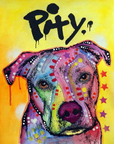 Pity II Black Ornate Wood Framed Art Print with Double Matting by Dean Russo Collection