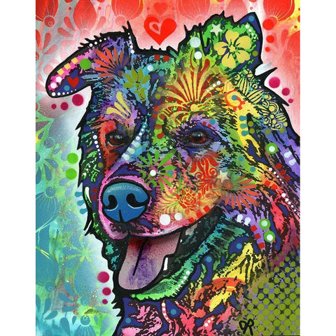 Molly Rose Black Modern Wood Framed Art Print with Double Matting by Dean Russo Collection