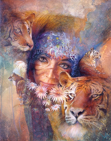 Bengali Sunrise White Modern Wood Framed Art Print with Double Matting by Lund, Denton