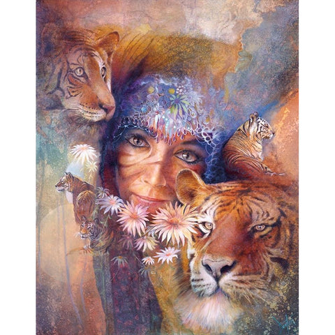 Bengali Sunrise Gold Ornate Wood Framed Art Print with Double Matting by Lund, Denton