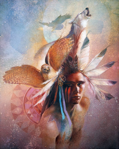 Vision Quest White Modern Wood Framed Art Print with Double Matting by Lund, Denton