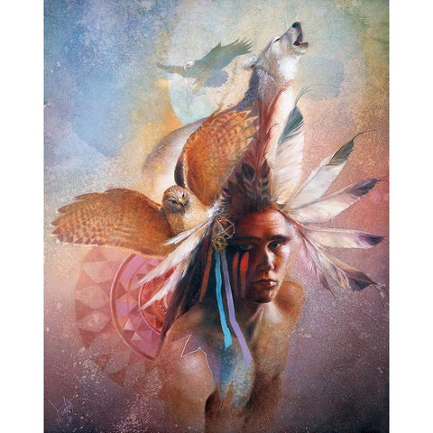 Vision Quest Black Modern Wood Framed Art Print with Double Matting by Lund, Denton