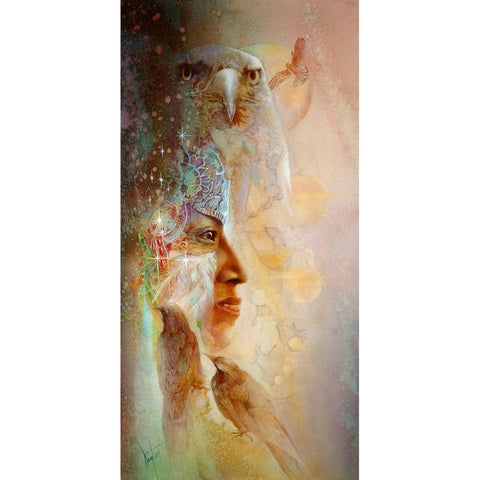 The Messengers White Modern Wood Framed Art Print by Lund, Denton