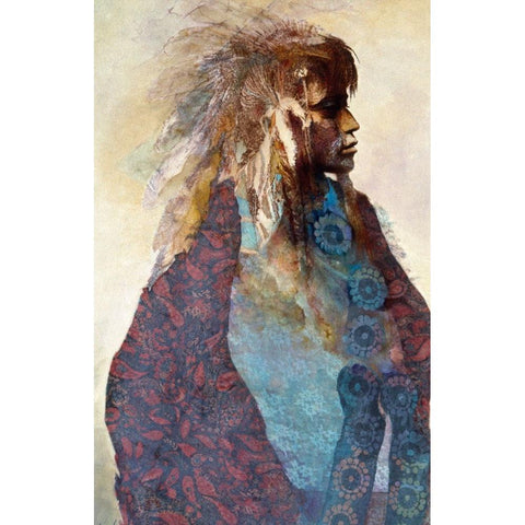 The Young Warrior White Modern Wood Framed Art Print by Lund, Denton