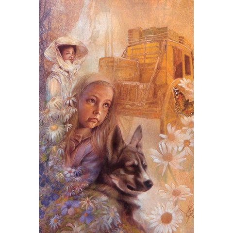 Moving West Black Modern Wood Framed Art Print with Double Matting by Lund, Denton