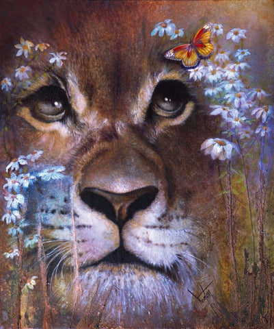 Its A Big Small World! White Modern Wood Framed Art Print with Double Matting by Lund, Denton