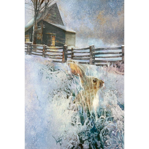 Winter Solstice White Modern Wood Framed Art Print by Lund, Denton